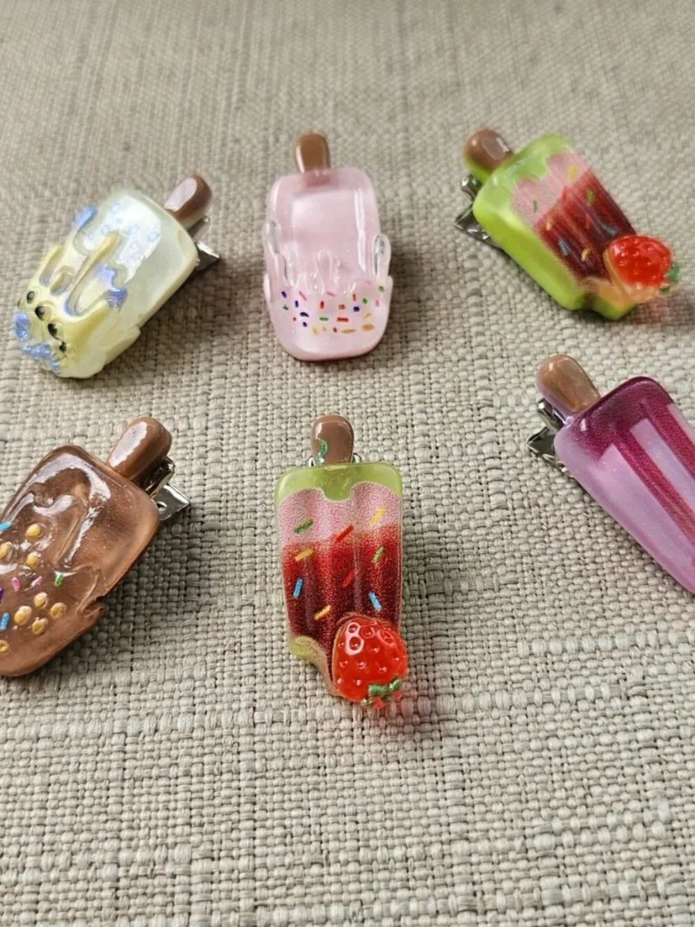 Women Ice Cream Hair Clips Cute Suitable for Braids Ponytails Hair Accessories